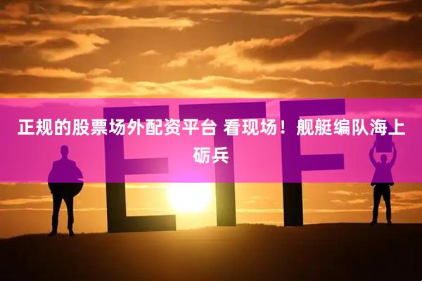 正规的股票场外配资平台 看现场！舰艇编队海上砺兵